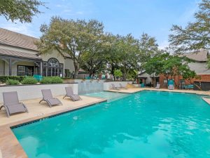 Pool-side shot of The Jax, a 322-unit apartment community in San Antonio.