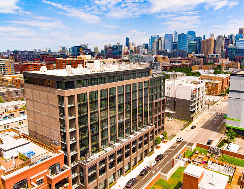 a 176-unit building in Chicago’s West Loop neighborhood