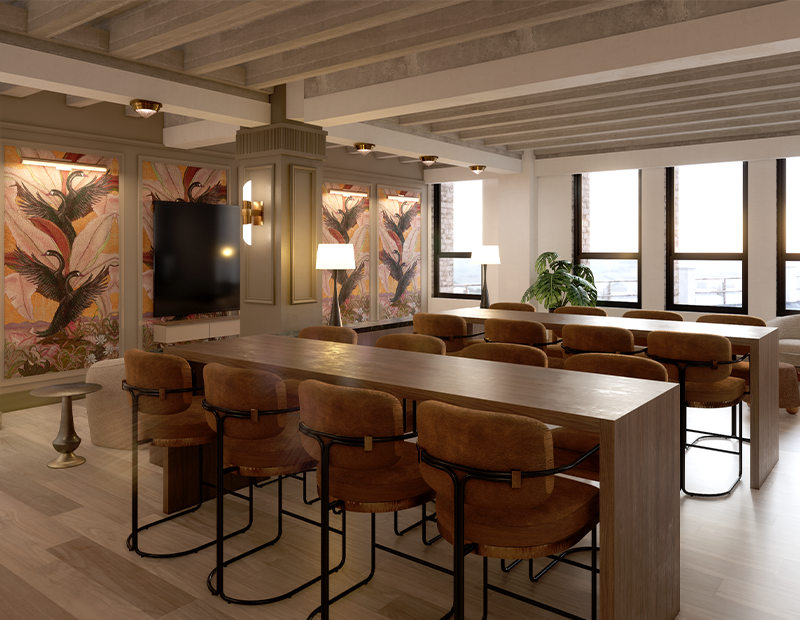 Working area at Tower Life Residences.