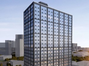 Rendering of 626 Newark Ave. in Jersey City, N.J. Namdar Group received a $220 million loan for this multifamily property from TYKO in a deal arranged by Walker & Dunlop.