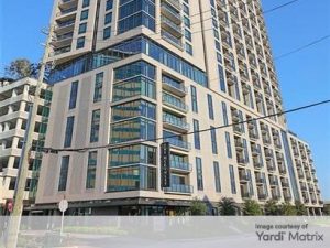 Exterior shot of The McKinley at Memorial City, a 278-unit residential building in Houston.