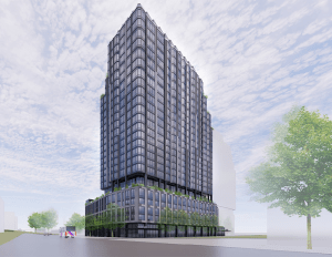 Rendering of 615 River Road in Edgewater, New Jersey.
