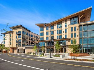 A photo of Eastrail Flats, a 207-unit, mixed-use property in the Seatte suburb of Woodinville, Washington