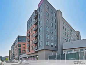 Outside shot depicting the multifamily community dubbed The Deveraux in Denver. Holland Partner Group owns the property.