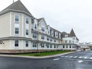 Exterior shot depicting Netherbay in Bay Shore, N.Y., a senior housing property that Greystone provided debt for.