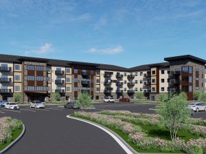 Rendering of Orchard Place Apartments, a future 135-unit multifamily community in Apple Valley, Minn.