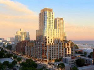 A rendering of Tilyou Towers, located in Coney Island, New York