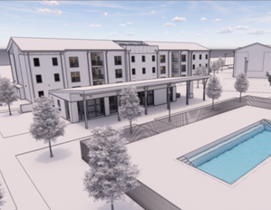 A rendering of Emery Flats in Bowling Green Kentucky, which was built in part to help the city's housing stock recover after a tornado.