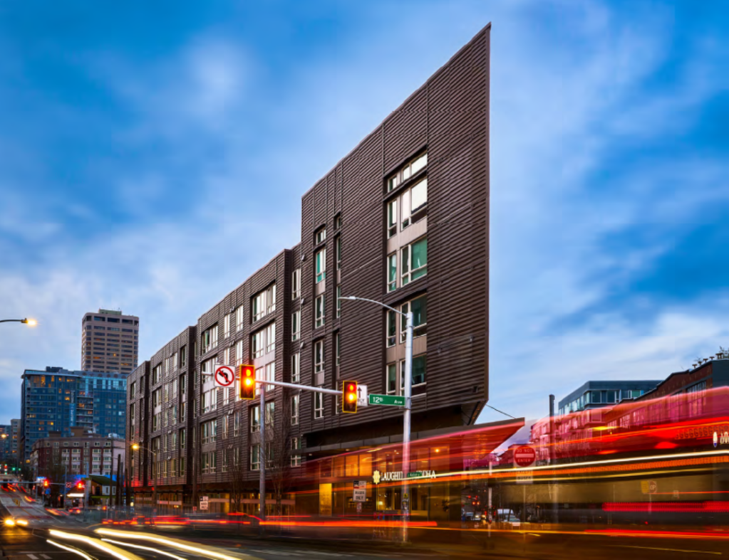 A photo of Viva, a mixed-use property in Seattle with nearly 8,000 square feet of retail space.