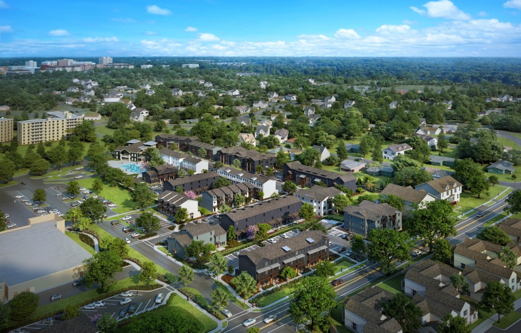 A rendering of The Retreat at Westerly, a student housing property in State College, PA