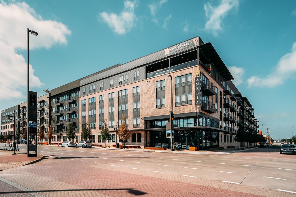 Exterior shot of the Amelia at Farmer's Market building; image sent by Joe Gose