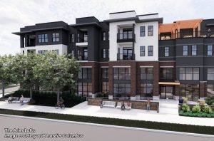 A rendering of Aries Lofts, an affordable housing community taking shape in suburban Columbus, Ohio.