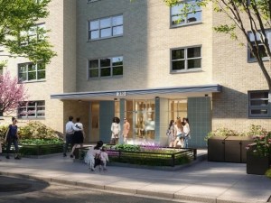 A rendering of Metro North Plaza in East Harlem, N.Y., which is being substantially renovated as part of a Permanent Affordability Commitment Together project comprising public housing developments in New York City.