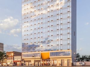 Homestead Gateway is a 360-unit mixed-income residential tower in Jersey City, N.J.
