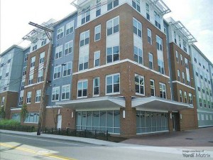 Exterior shot of Riverbend on the Charles, a community in Watertown, Mass.
