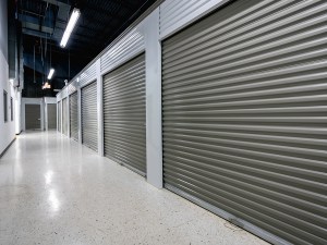 Interior shot of storage units.