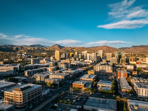 Elevated View of Salt Lake City, Utah, USA in Summer