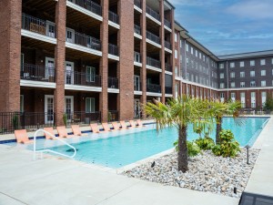 Exterior shot of The Walk Starkville, a student community in Starkville, Miss.