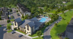 A rendering of the The Retreat at Boone, Landmark's second student housing project in the Appalachian State University area.