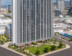 Exterior of Ulana Ward Village in Honolulu