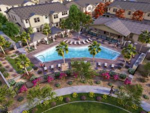 A rendering of HARMON Ascend, a 125-home single-family rental community in Phoenix that will be built as part of the firms' second joint venture.