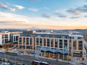 Exterior shot of Jackson Apartments, a 532-unit community in Seattle.