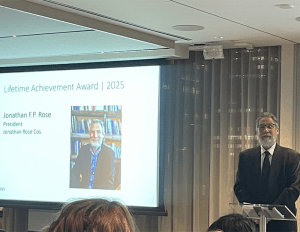 Jonathan F.P. Rose giving his keynote address at the MHN Excellence awards.