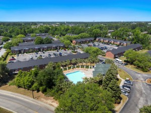 Exterior shot of Market 100, a student housing community in Statesboro, Ga.