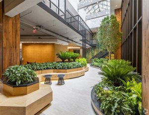 Image of the atrium at The Collective, a Washington, D.C., multifamily community developed by WC Smith