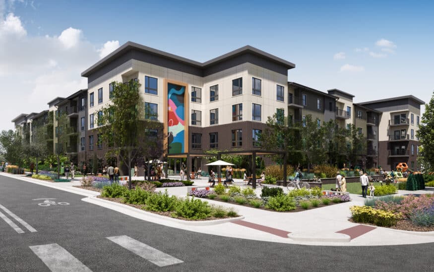 A rendering of Alta Metro Center, a planned 365-unit community that's expected to open in 2028.
