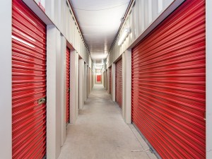 Interior shot of a self storage facility.
