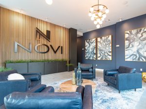 A photo of The lobby of NOVI Flats in Charlotte
