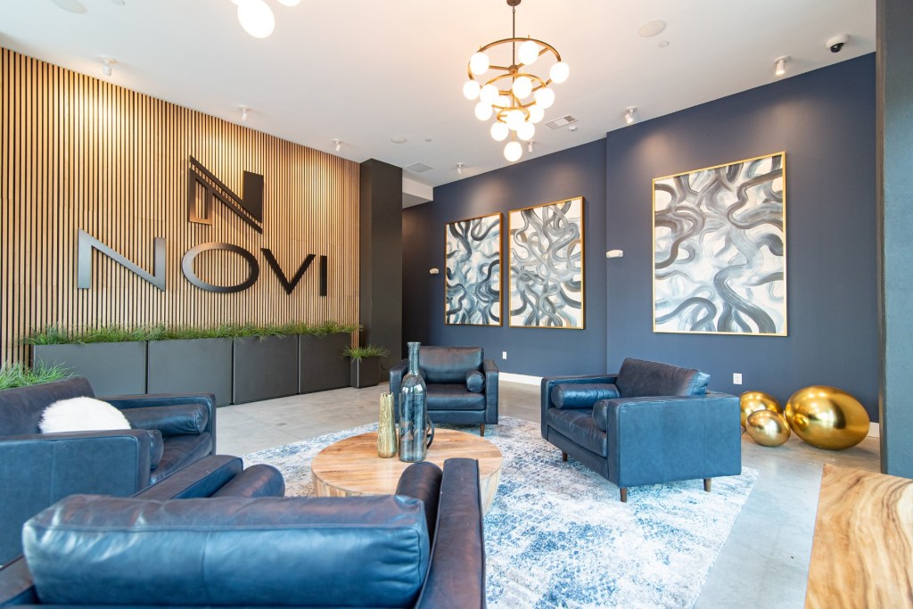 A photo of The lobby of NOVI Flats in Charlotte