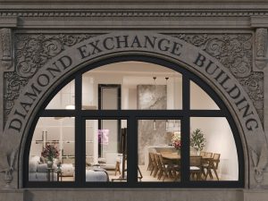 A photo of a condo at the newly-converted Diamond Exchange Building in Lower Manhattan