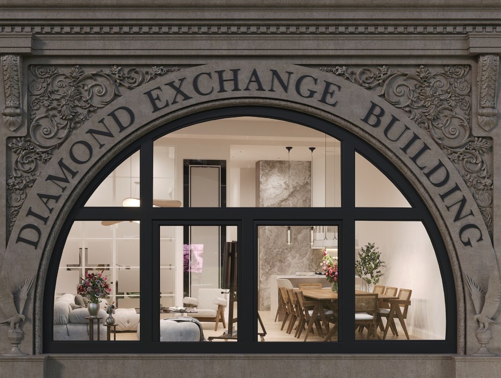 A photo of a condo at the newly-converted Diamond Exchange Building in Lower Manhattan