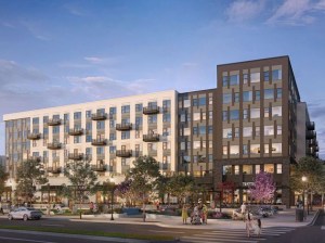 A rendering of the planned market rate apartment development located 2900 Potomac Yard in Alexandria, Va.