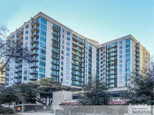 Exterior shot of The Heights at Park Lane, a multifamily community in Dallas.