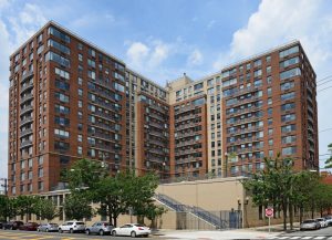 Exterior shot of 77 Park Ave., a community in Hoboken, N.J.