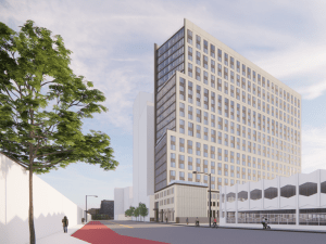An exterior rendering of Archer II at 163-25 Archer Ave. in downtown Jamaica, Queens, N.Y.