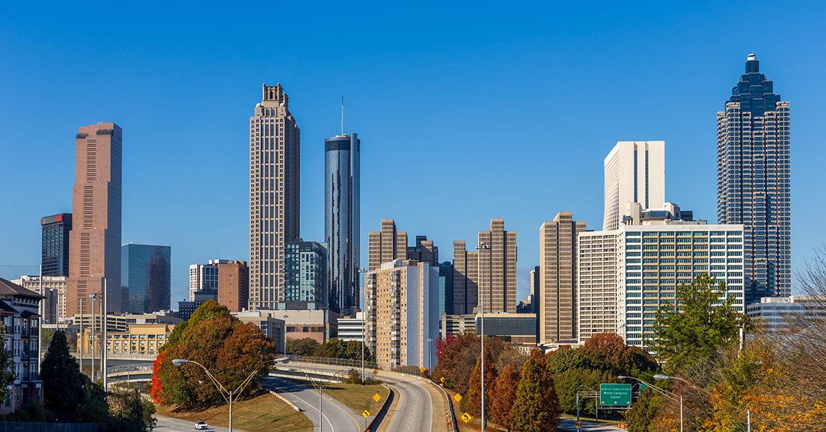 Downtown Atlanta, Georgia, on a sunny day