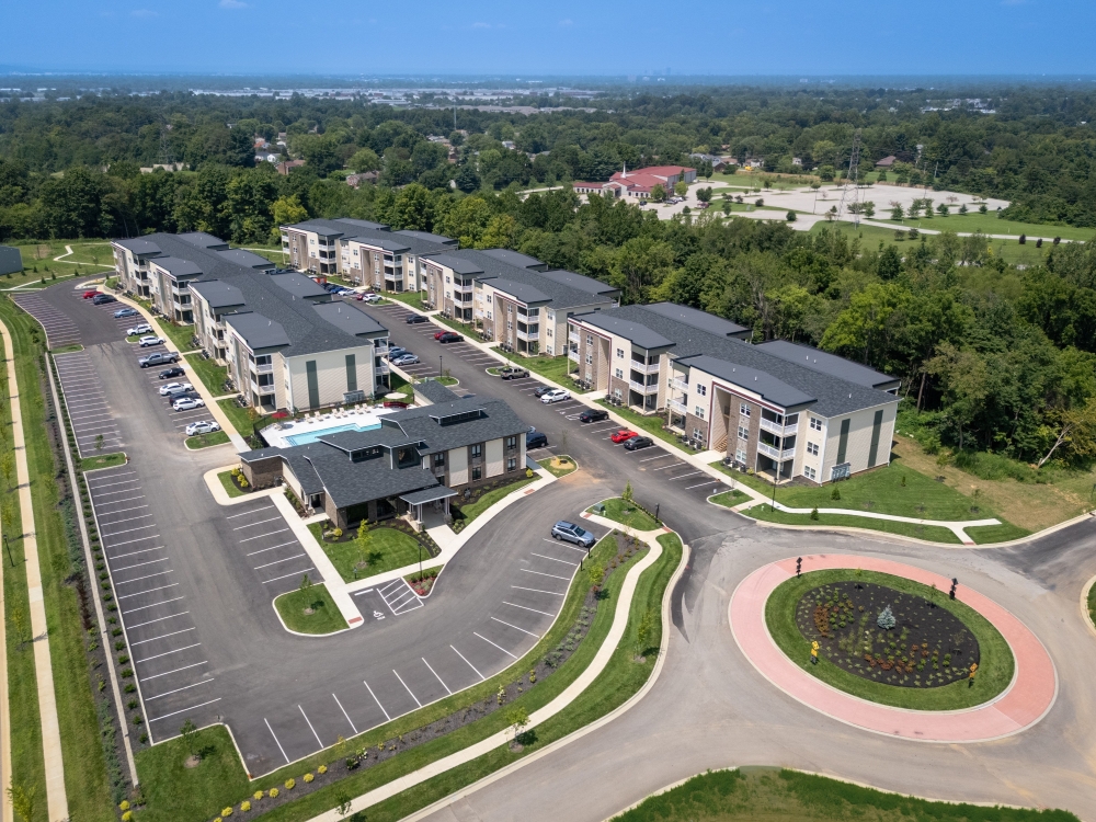 Exterior shot of Belmond Flats, a community in Louisville, Ky.