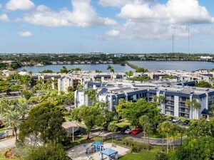 Aerial shot of Horizons North, a 276-unit community in Miami.