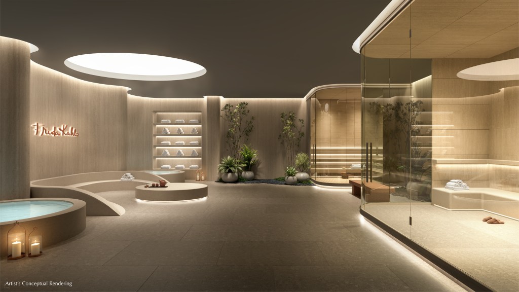 Rendering of the wellness center at Frida Kahlo Residences, a 244-unit condo project in Miami's Wynwood Arts District.