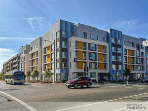 Exterior shot of Wexler on 65th, a student community in Sacramento, Calif.