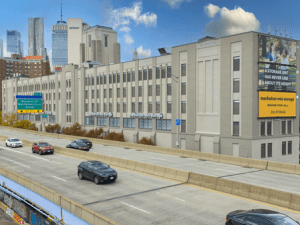 Exterior shot of a self storage facility in Manhattan.