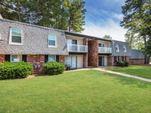 Exterior shot depicting one of the buildings comprising The Pointe at Midtown, a multifamily property in Raleigh, N.C.
