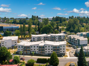 Aerial shot of Lynnwood Allegro, a 240-unit community in Seattle.