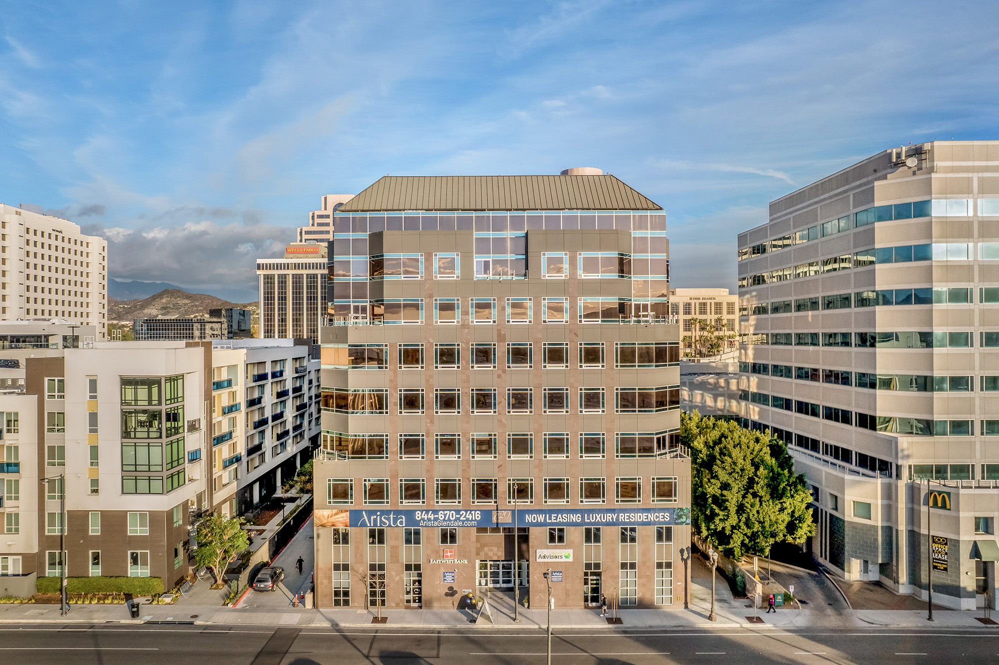 Exterior shot of Arista Glendale, a 98-unit luxury community in Glendale, Calif.