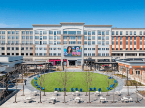 Exterior shot of Bayshore Place, a 113-unit residential community in Glendale, Wis.