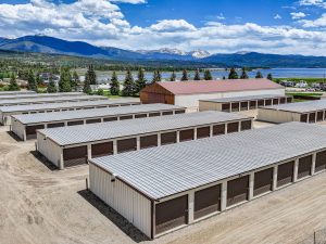 Aerial shot of a self storage facility, part of Uplift Development Group's 18-property portfolio in Colorado.